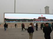 tian\'an men gate on the big screen