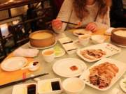 tucking in to beijing roast duck
