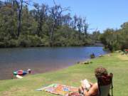 relaxing by the river, new years day