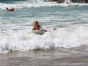 between the flags, manly beach