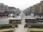 view from xi\'an bell tower. those flowerbeds are ornamental cabbage and kale - great for when you\'re travelling on a budget!